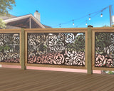 Rose Bush Railing Panel Insert - Madison Iron and Wood