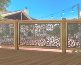 Rose Bush Railing Panel Insert - Madison Iron and Wood