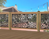 Rose Bush Railing Panel Insert - Madison Iron and Wood