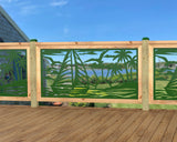 Sailboat at Sunset Railing Panel Insert