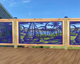 Sailboat at Sunset Railing Panel Insert