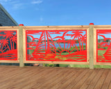Sailboat at Sunset Railing Panel Insert