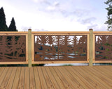 60"x30" - Wolves Howling Fence/Gate Panel Insert - Madison Iron and Wood