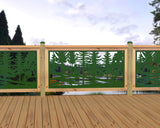 60"x30" - Wolves Howling Fence/Gate Panel Insert - Madison Iron and Wood