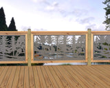 60"x30" - Wolves Howling Fence/Gate Panel Insert - Madison Iron and Wood