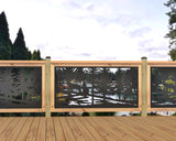 60"x30" - Wolves Howling Fence/Gate Panel Insert - Madison Iron and Wood