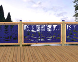 60"x30" - Wolves Howling Fence/Gate Panel Insert - Madison Iron and Wood