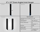 Soporte para colgar vigas de 2"x6"