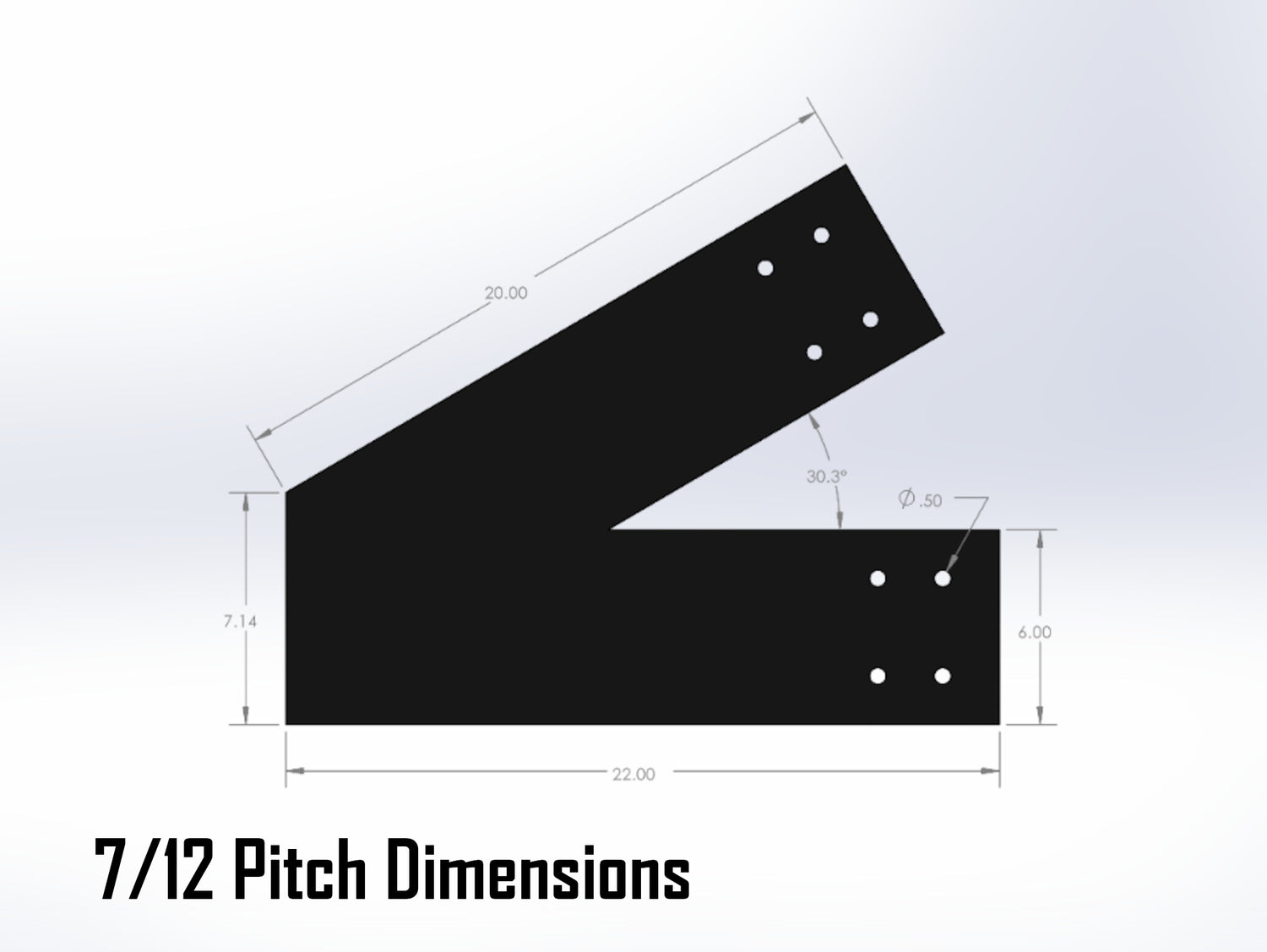 Web Truss Industrial Brackets, For 8 Inch Lumber - Madison Iron and Wood