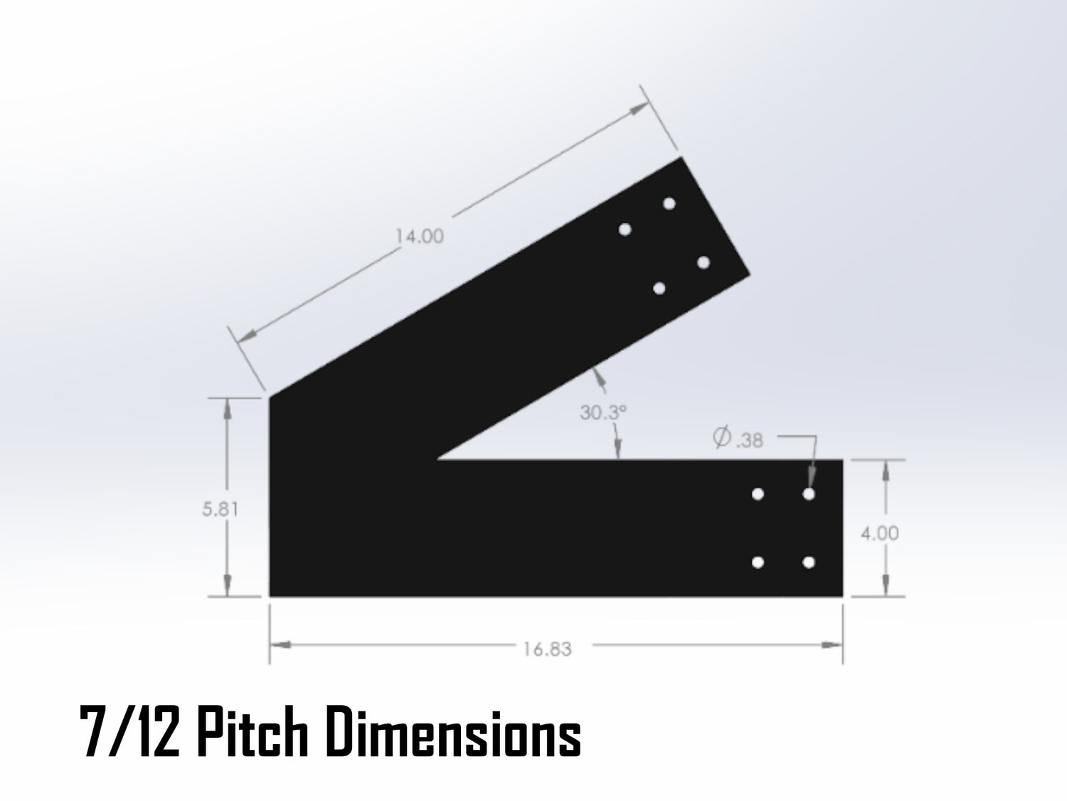 Web Truss Industrial Brackets, For 6 Inch Lumber - Madison Iron and Wood