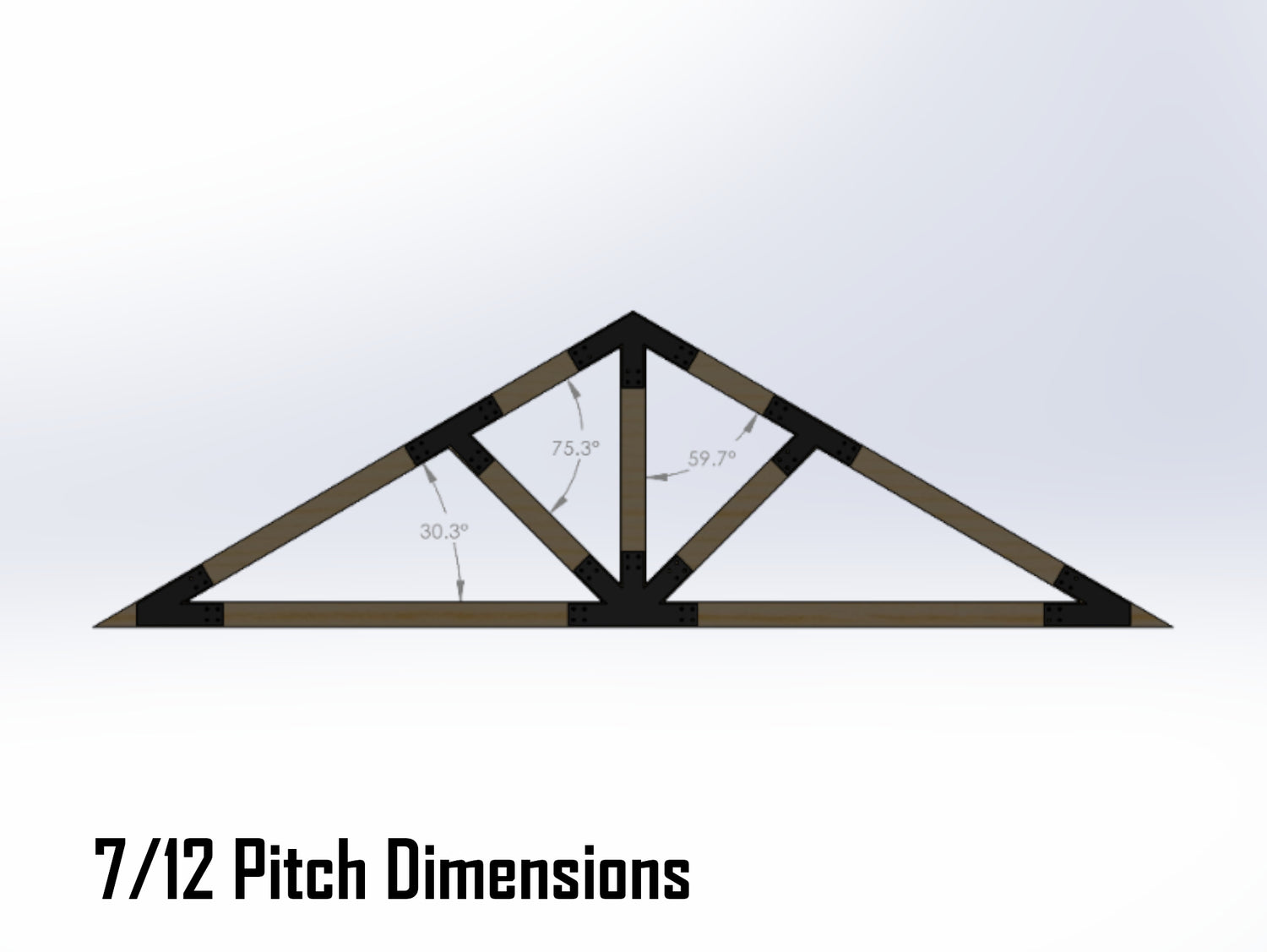 Web Truss Industrial Brackets, For 4 Inch Lumber - Madison Iron and Wood
