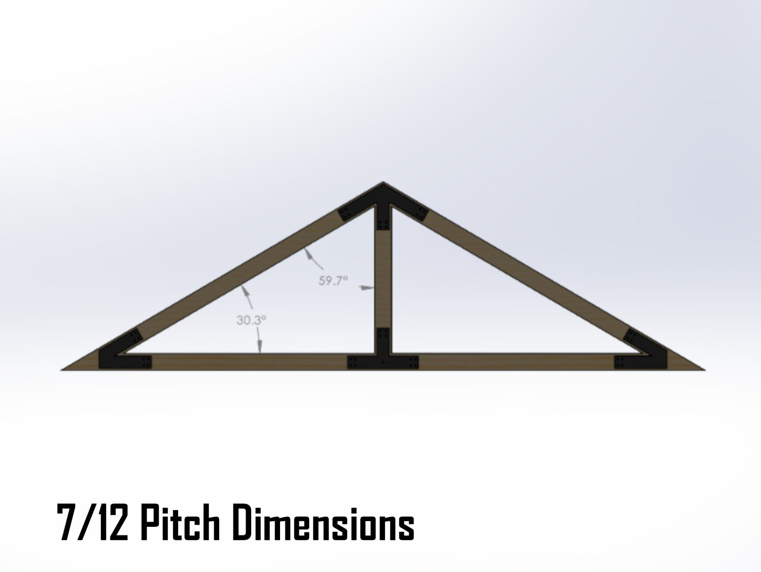 King Truss Industrial Brackets, For 6 Inch Lumber - Madison Iron and Wood