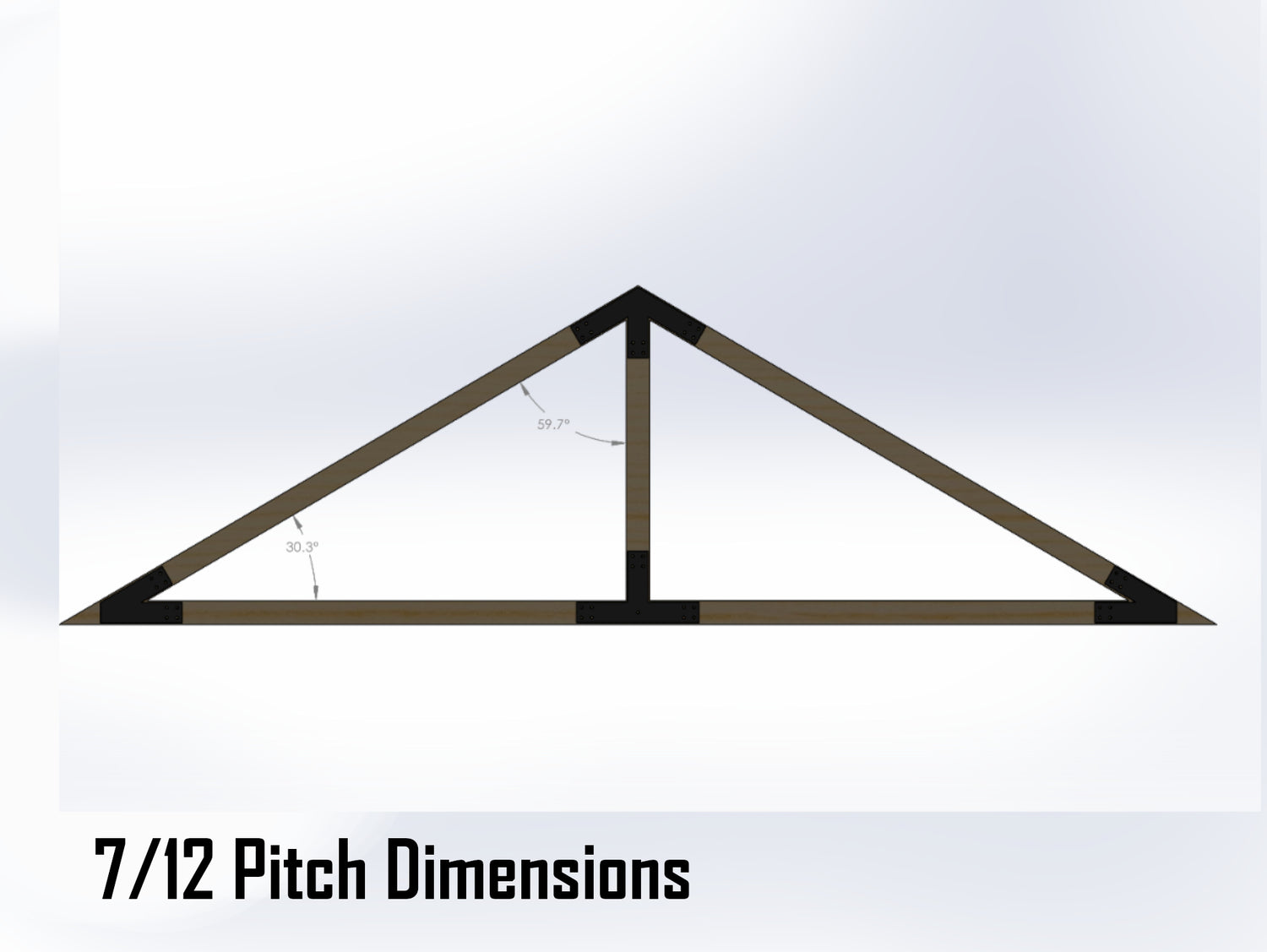 King Truss Industrial Bracket Set, For 4 Inch Lumber - Madison Iron and Wood