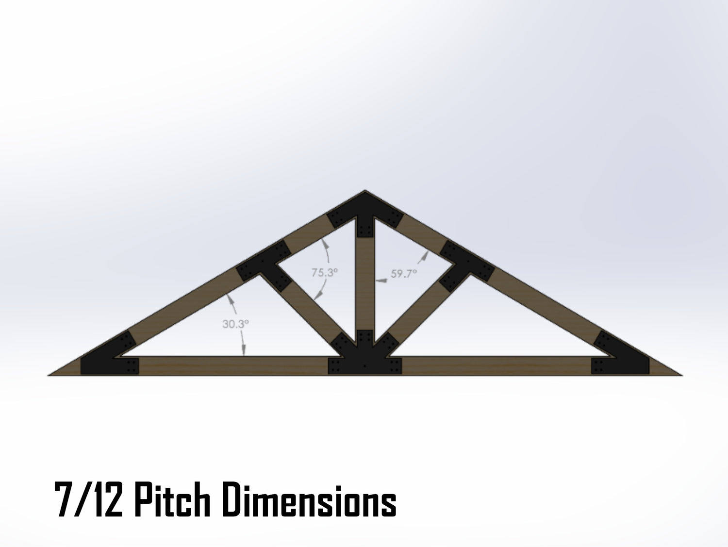 Web Truss Industrial Brackets, For 8 Inch Lumber - Madison Iron and Wood
