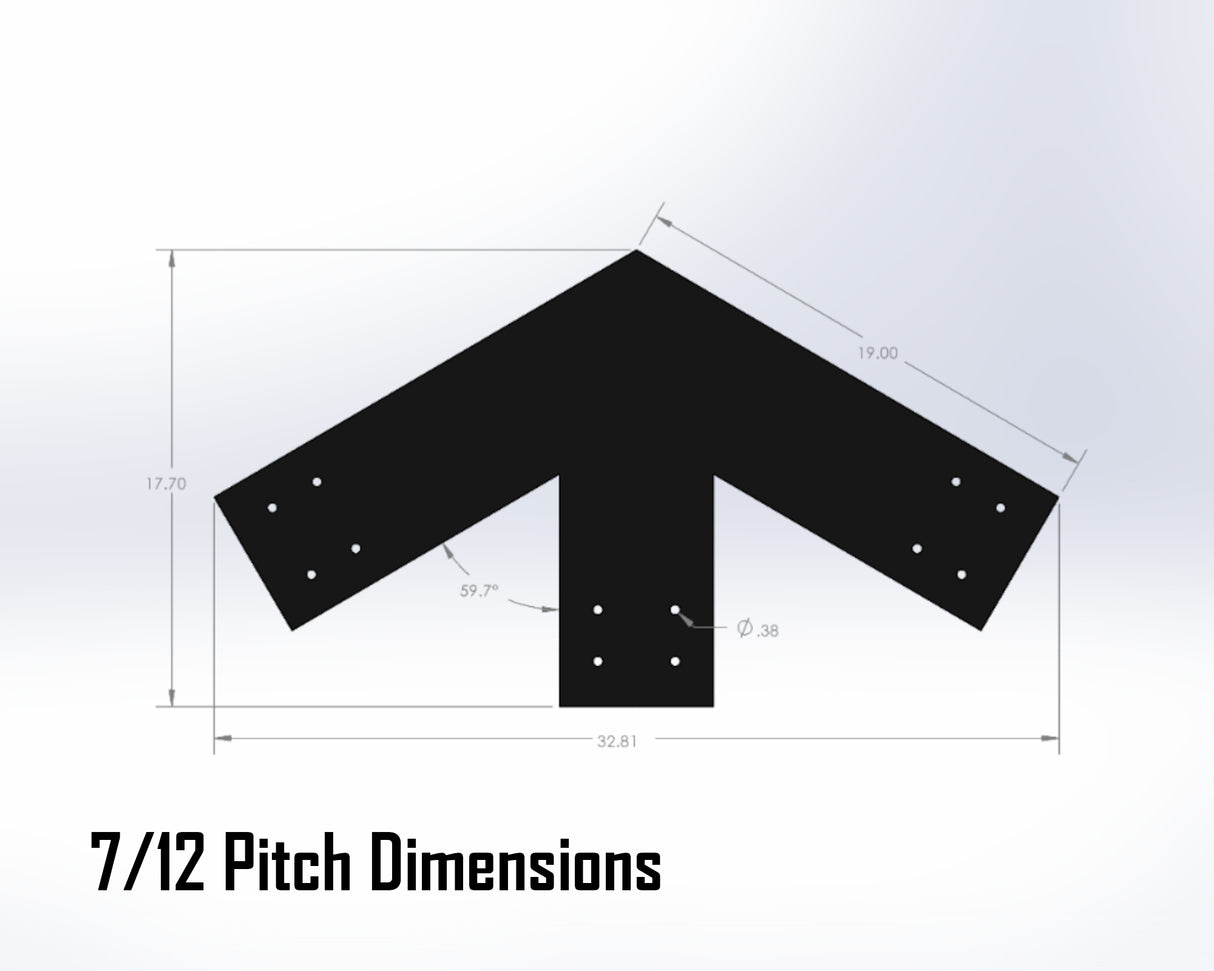 Web Truss Industrial Brackets, For 8 Inch Lumber - Madison Iron and Wood