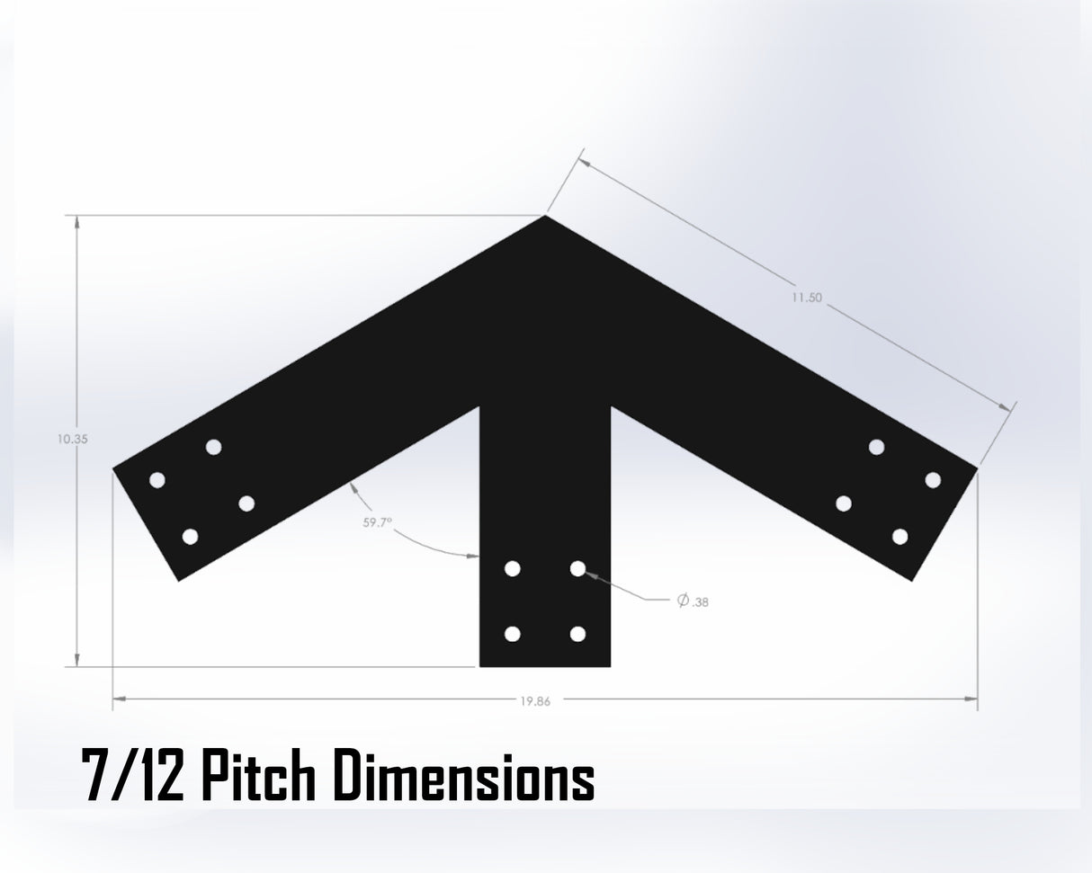 Web Truss Industrial Brackets, For 4 Inch Lumber - Madison Iron and Wood