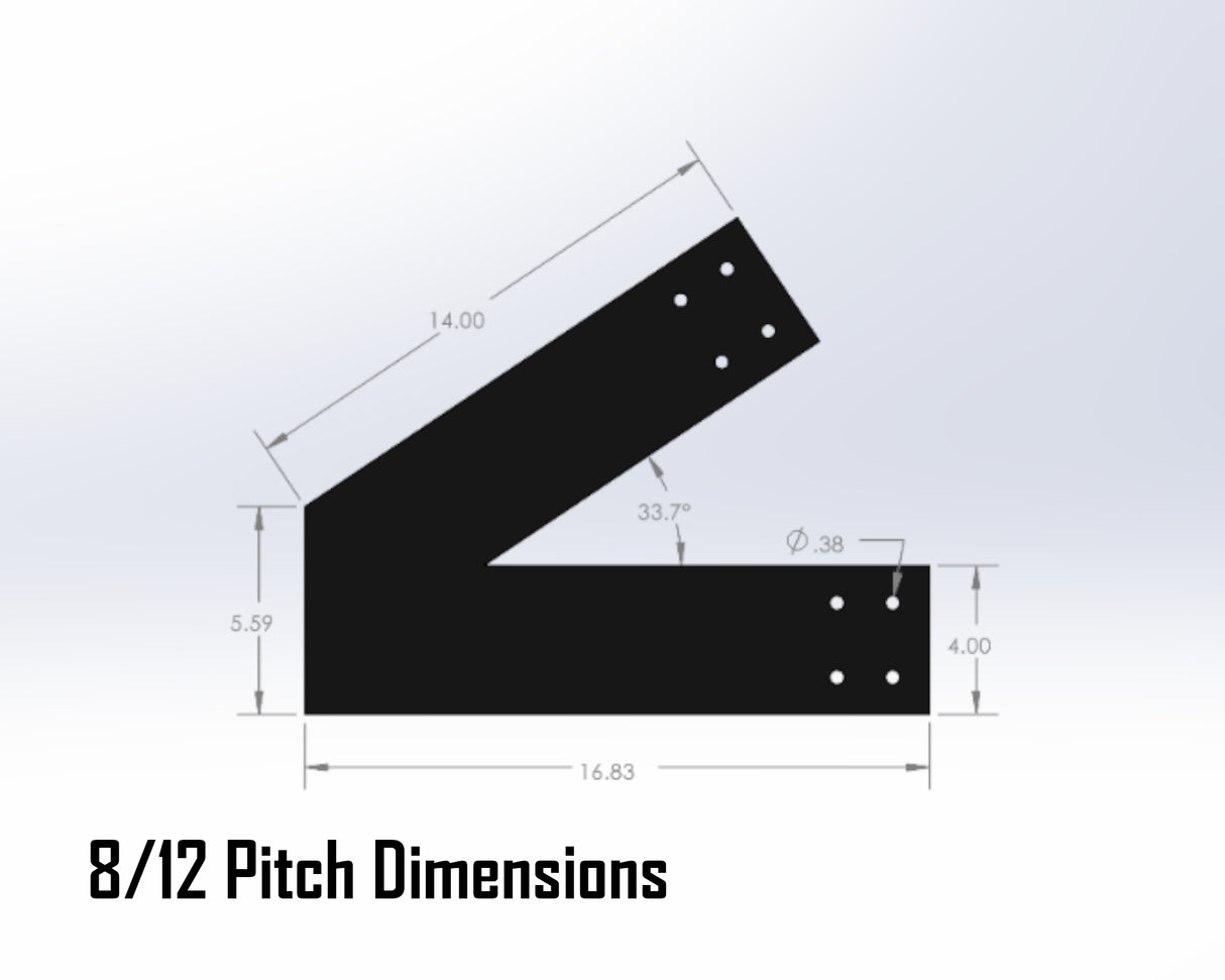 Web Truss Industrial Brackets, For 6 Inch Lumber - Madison Iron and Wood