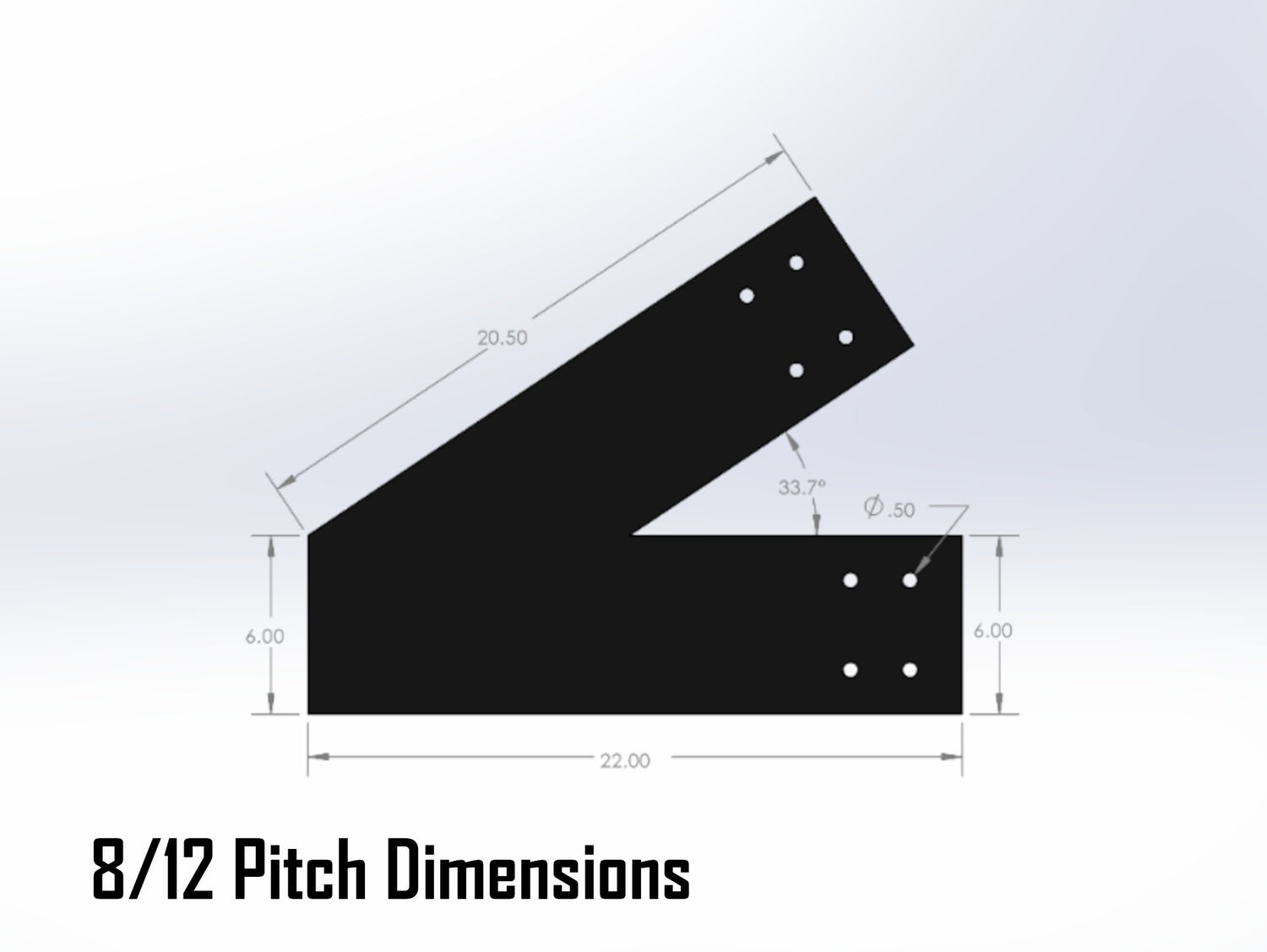 Web Truss Industrial Brackets, For 8 Inch Lumber - Madison Iron and Wood