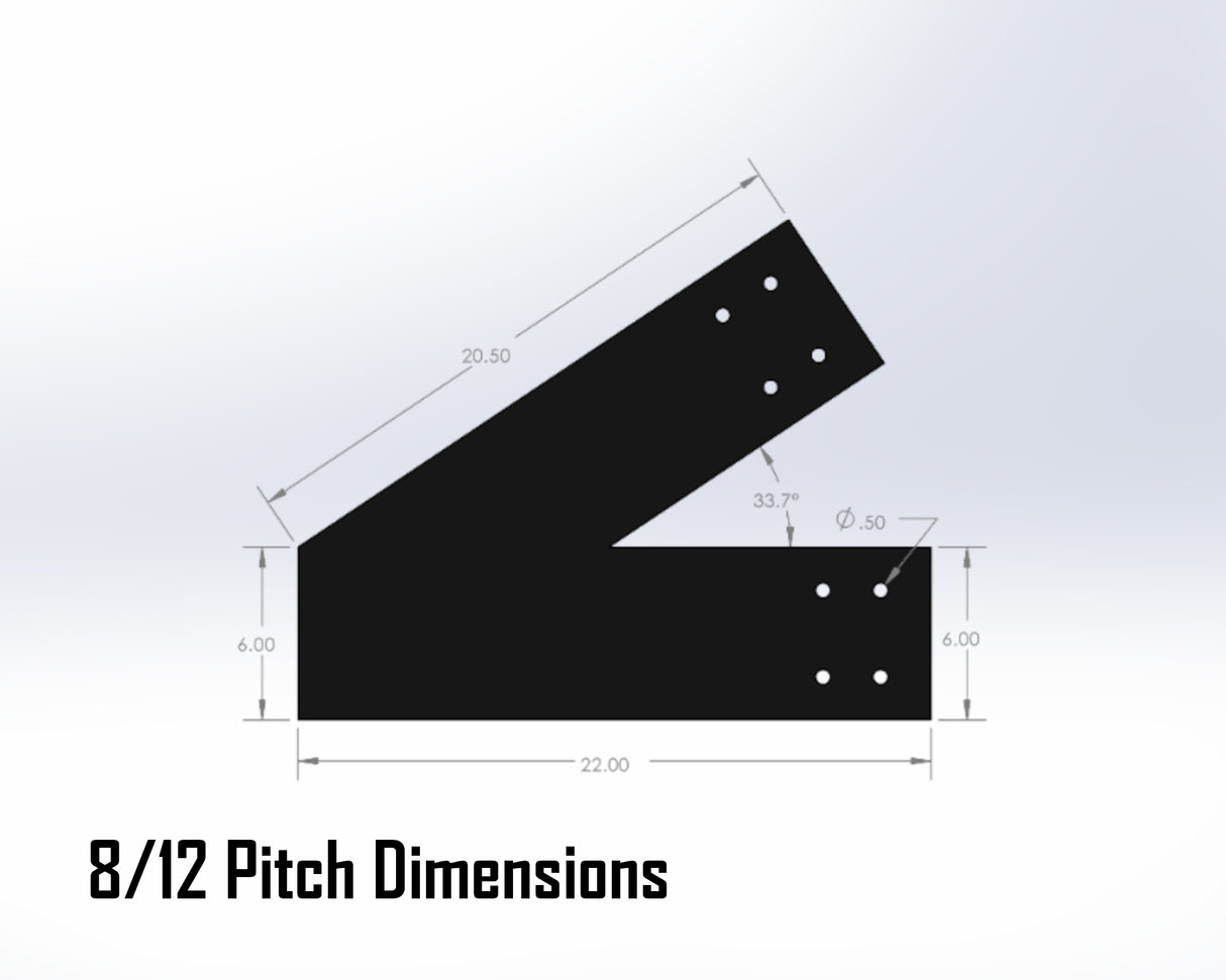 Web Truss Industrial Brackets, For 8 Inch Lumber - Madison Iron and Wood