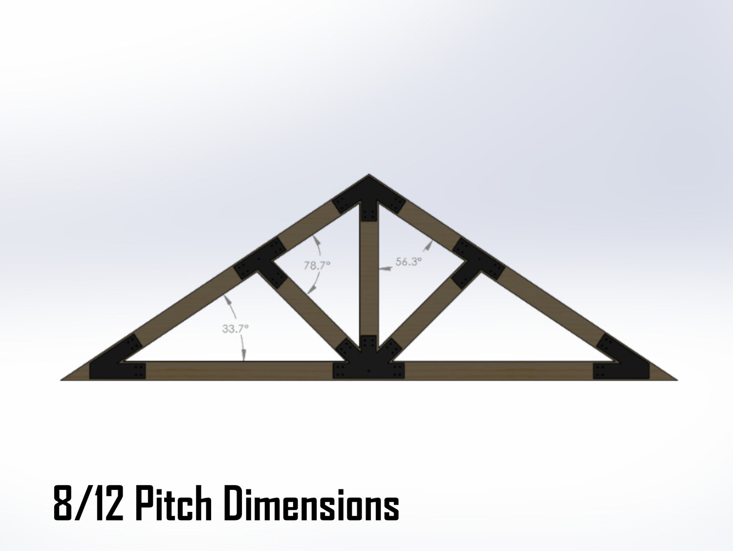 Web Truss Industrial Brackets, For 8 Inch Lumber - Madison Iron and Wood