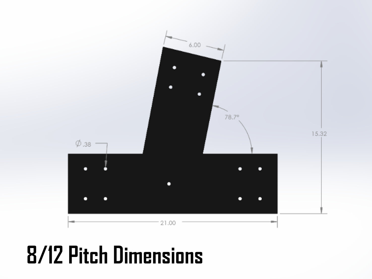 Web Truss Industrial Brackets, For 8 Inch Lumber - Madison Iron and Wood