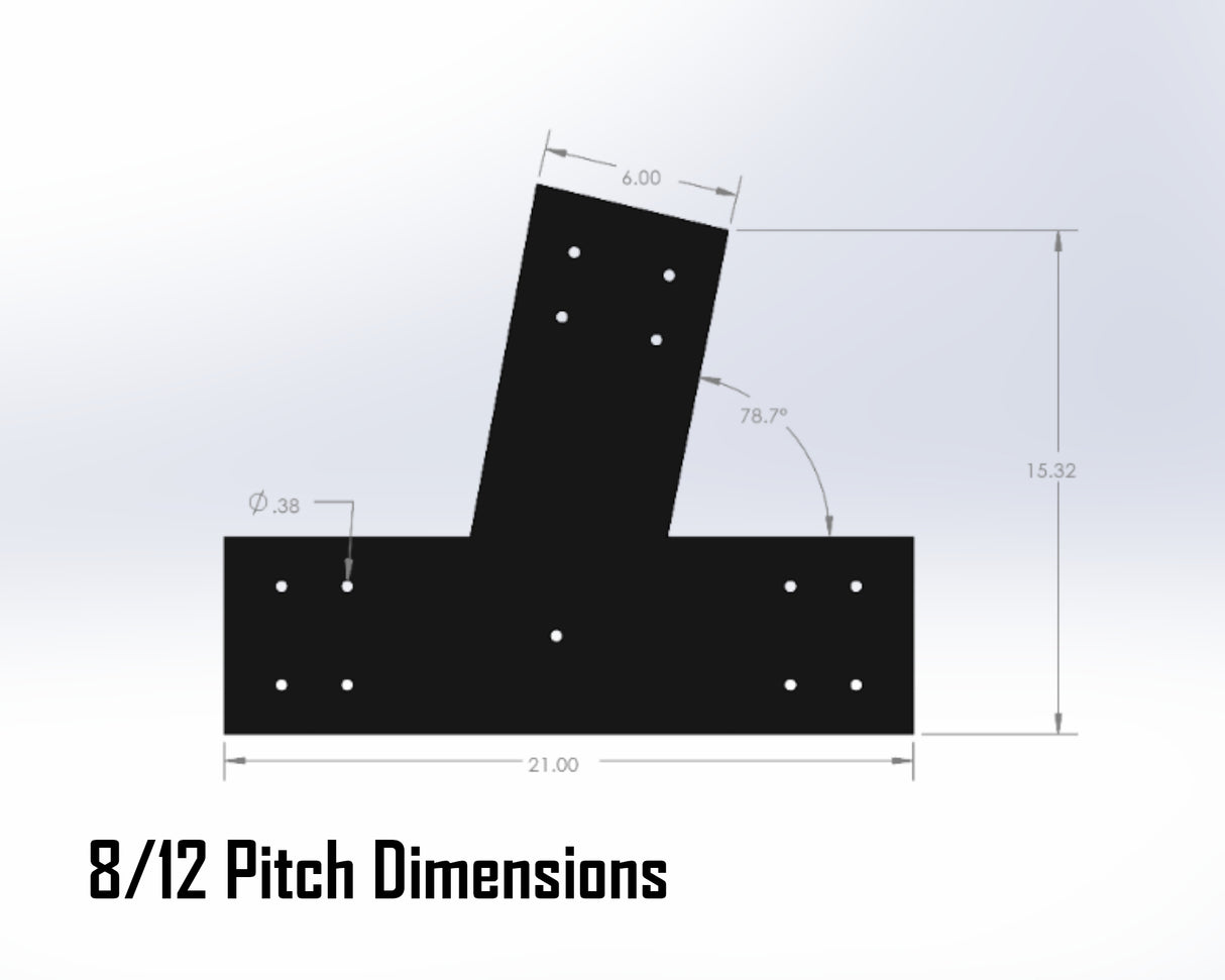 Web Truss Industrial Brackets, For 8 Inch Lumber - Madison Iron and Wood