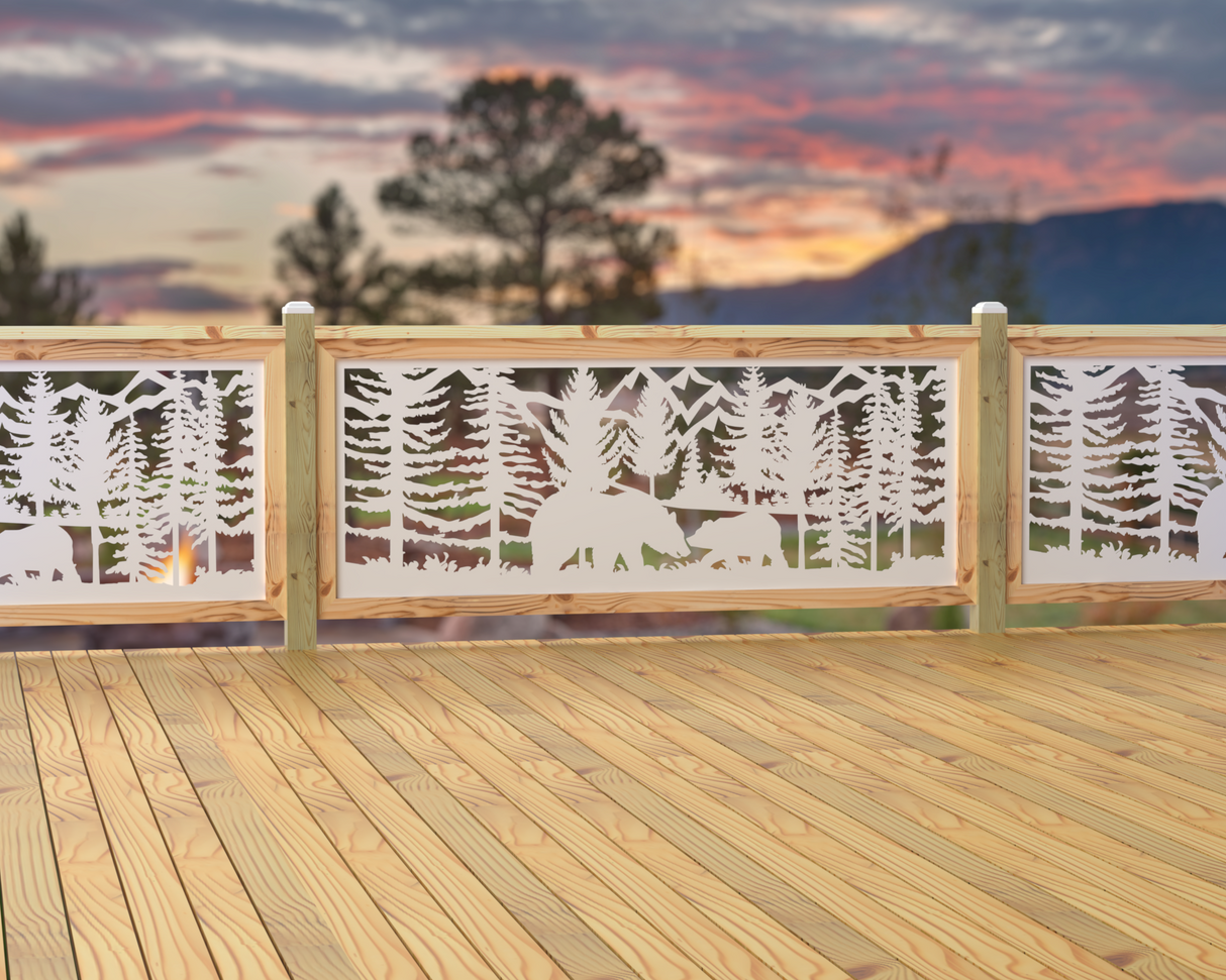 80"x30" - Bear Landscape Fence/Gate Panel Insert