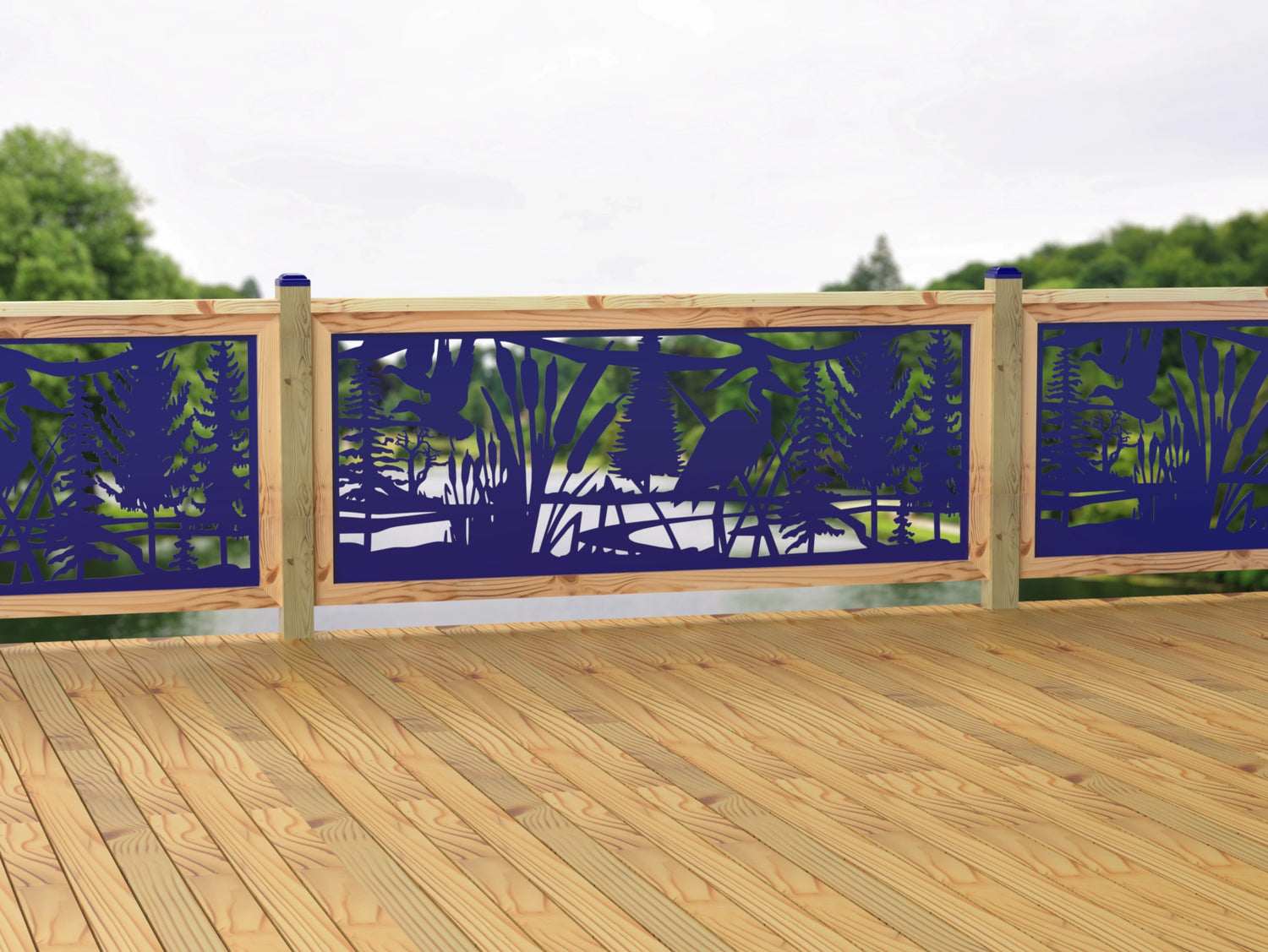 80"x30" - Crane Pond Fence/Gate Panel Insert - Madison Iron and Wood