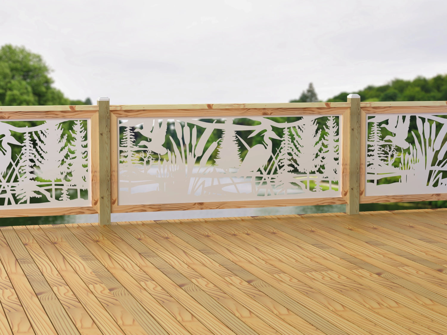 80"x30" - Crane Pond Fence/Gate Panel Insert - Madison Iron and Wood