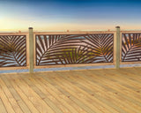 80"x30" - Palm Leaf Pattern Fence/Gate Panel Insert - Madison Iron and Wood