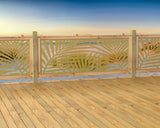 80"x30" - Palm Leaf Pattern Fence/Gate Panel Insert - Madison Iron and Wood