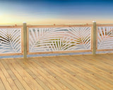 80"x30" - Palm Leaf Pattern Fence/Gate Panel Insert - Madison Iron and Wood