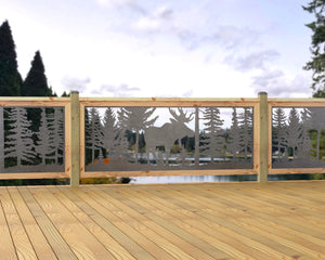 80"x30" - Single Moose Landscape Fence/Gate Panel Insert
