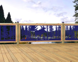 80"x30" - Single Moose Landscape Fence/Gate Panel Insert - Madison Iron and Wood