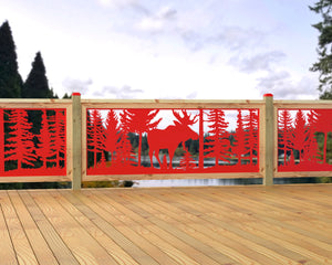 80"x30" - Single Moose Landscape Fence/Gate Panel Insert