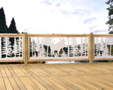 80"x30" - Single Moose Landscape Fence/Gate Panel Insert - Madison Iron and Wood