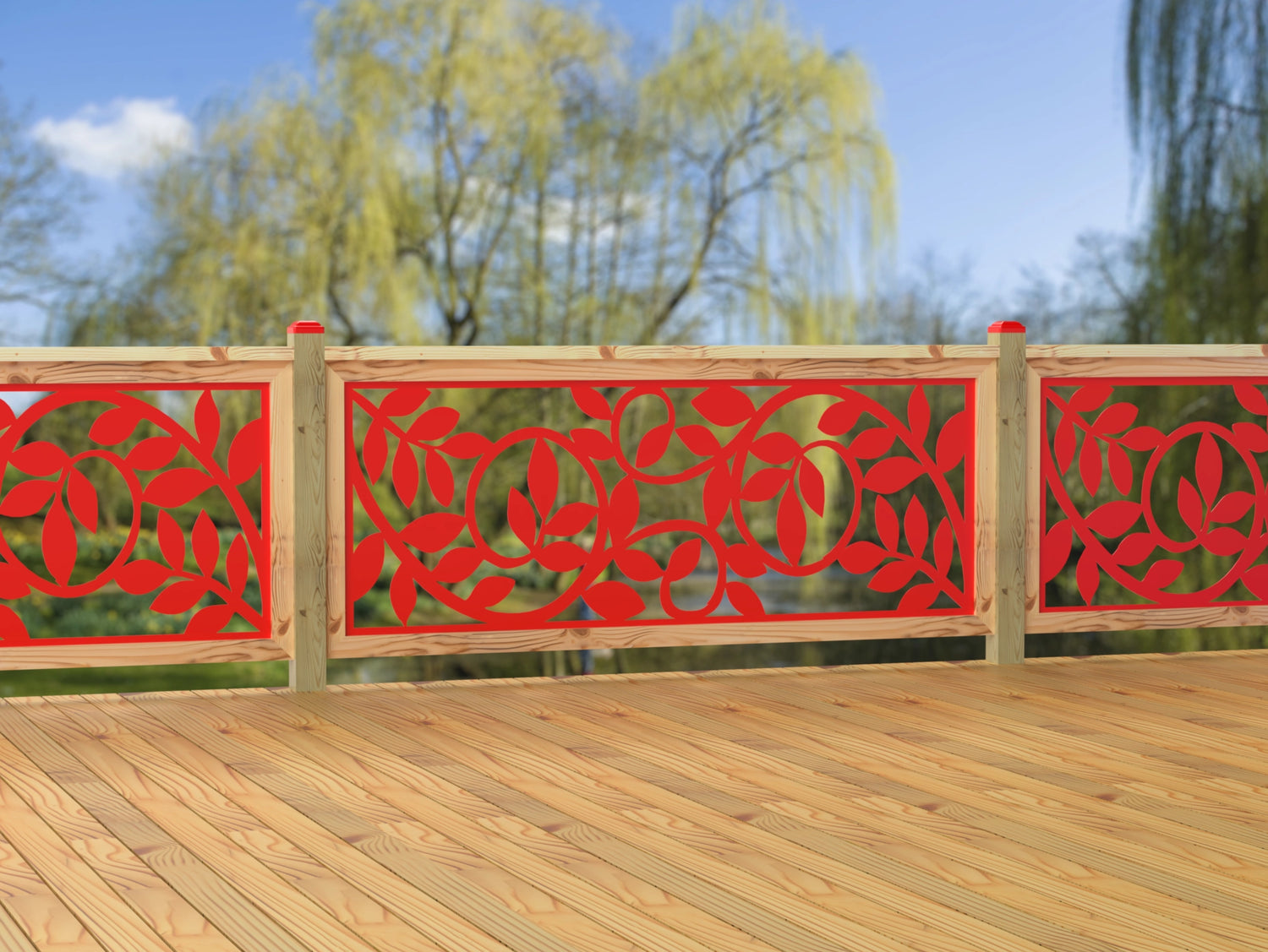 80"x30" - Vine Pattern Fence/Gate Panel Insert - Madison Iron and Wood