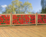 80"x30" - Vine Pattern Fence/Gate Panel Insert - Madison Iron and Wood