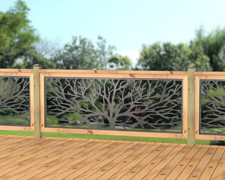 80"x30" - Bare Tree Fence/Gate Panel Insert - Madison Iron and Wood