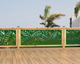 80"x30" - Budding Palm Leaf Pattern Fence/Gate Panel Insert - Madison Iron and Wood