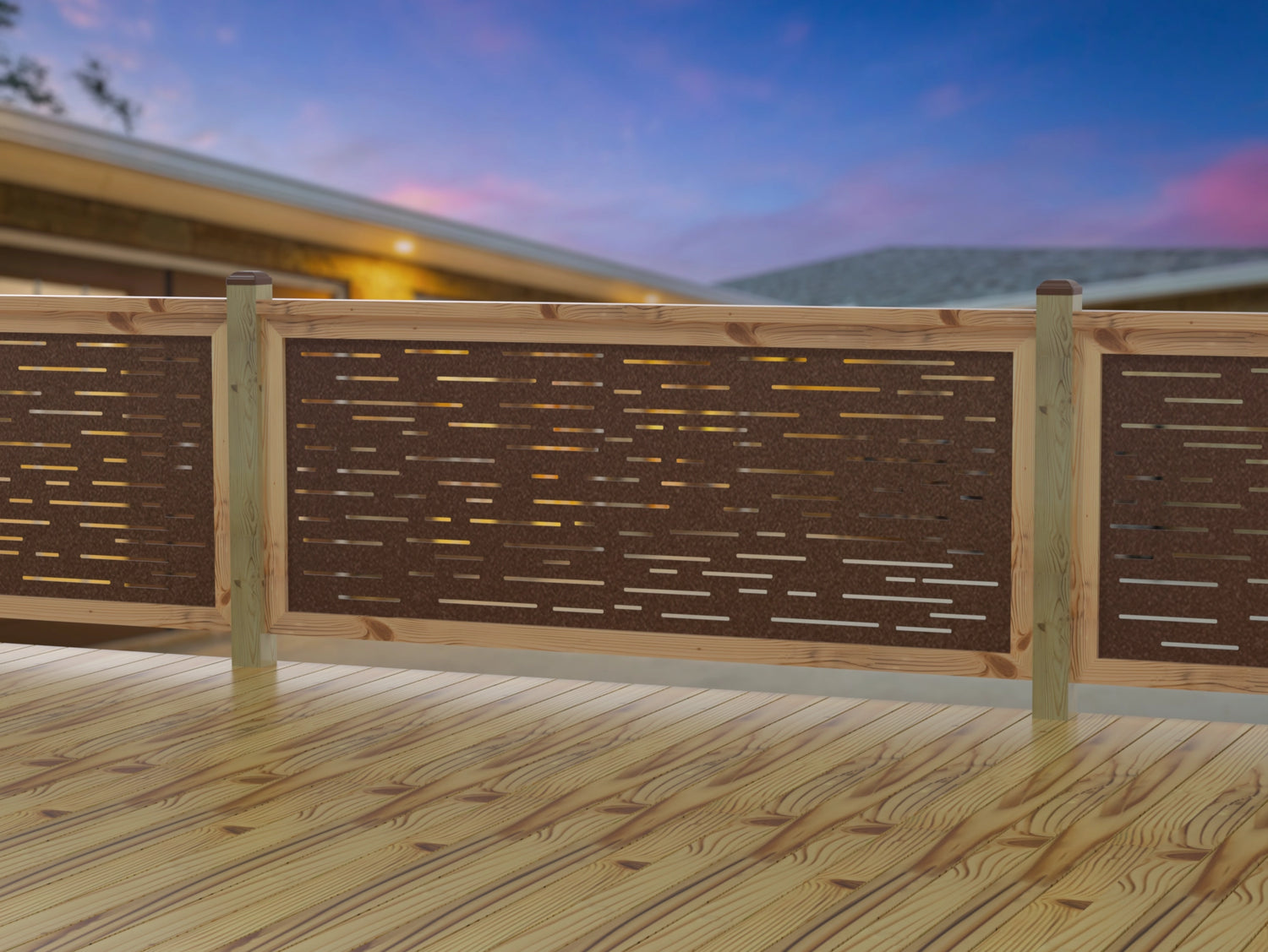 Digital Lines Design Railing Panel Insert