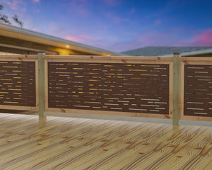 Digital Lines Design Railing Panel Insert