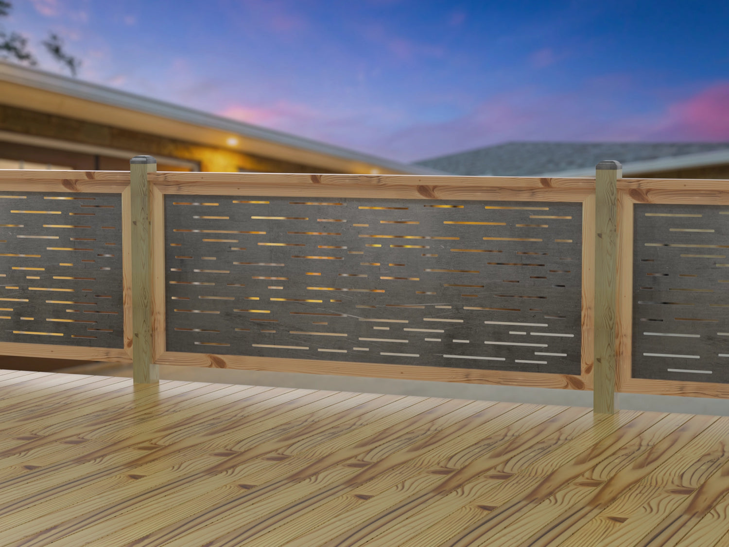 Digital Lines Design Railing Panel Insert