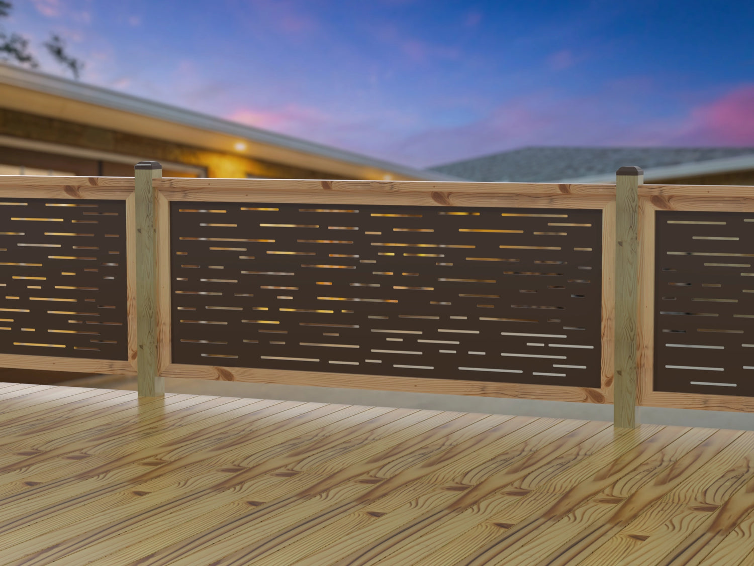 Digital Lines Design Railing Panel Insert