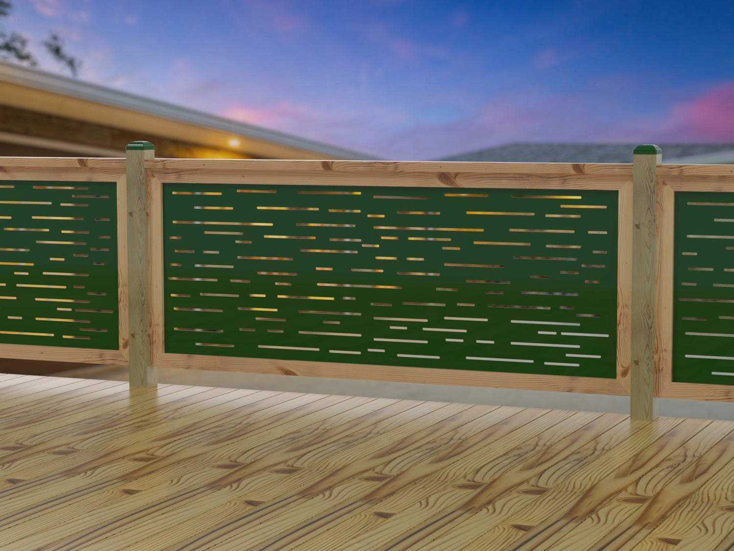 Digital Lines Design Railing Panel Insert