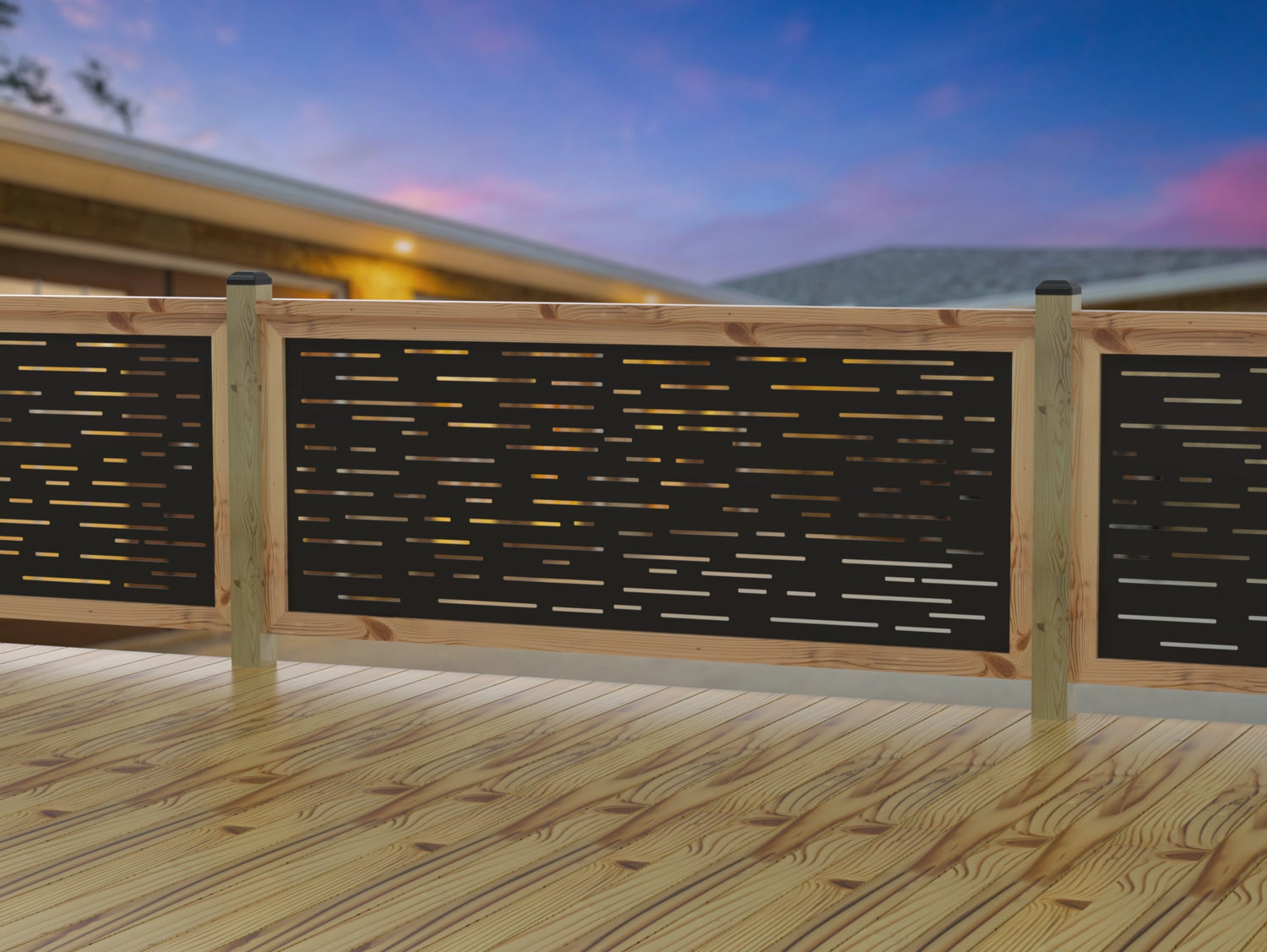 Digital Lines Design Railing Panel Insert