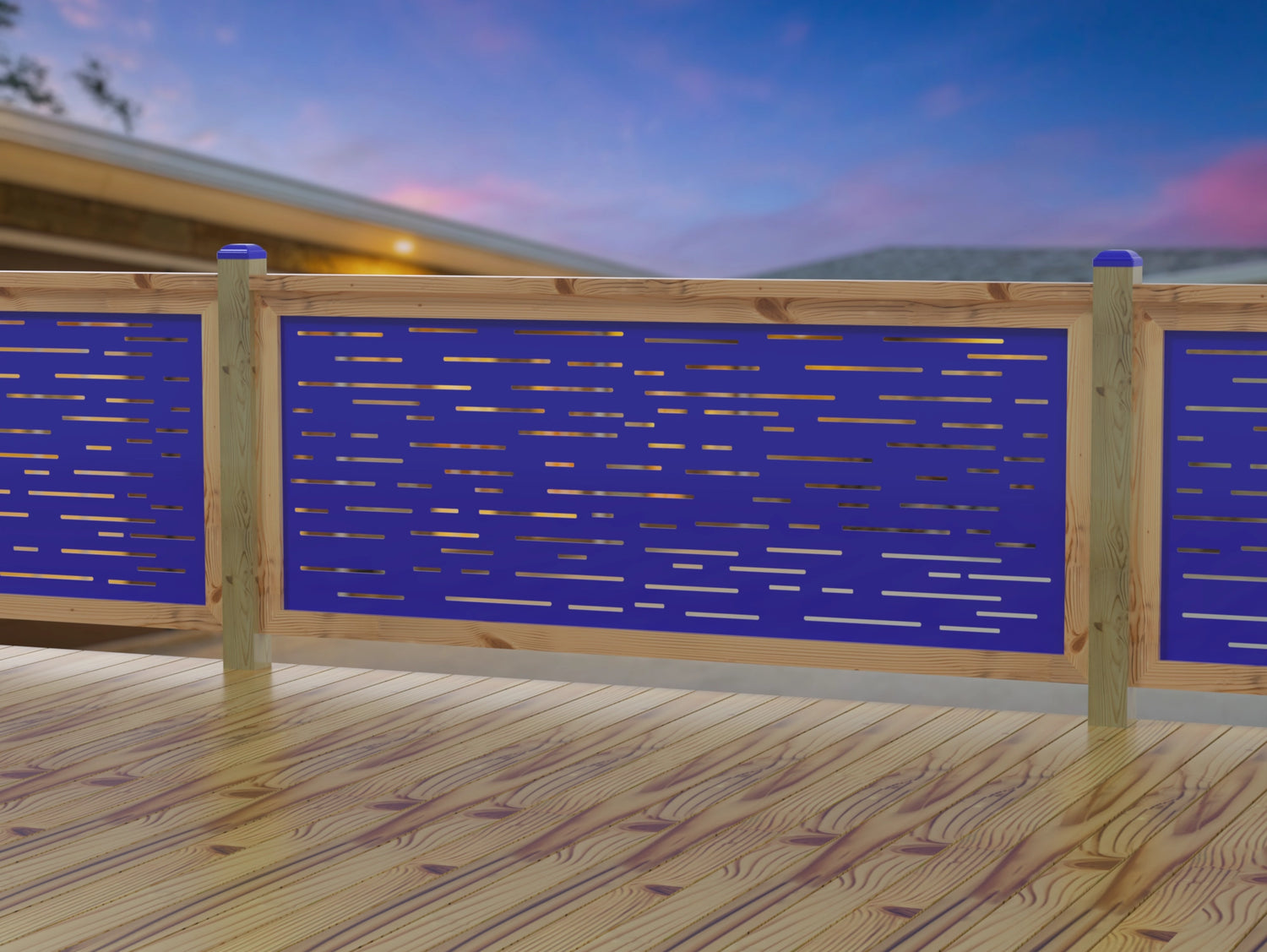 Digital Lines Design Railing Panel Insert