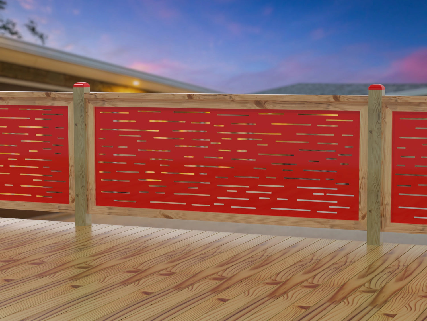 Digital Lines Design Railing Panel Insert