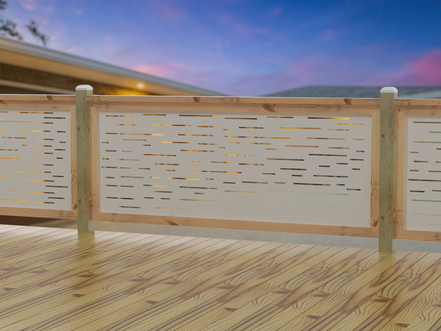 Digital Lines Design Railing Panel Insert