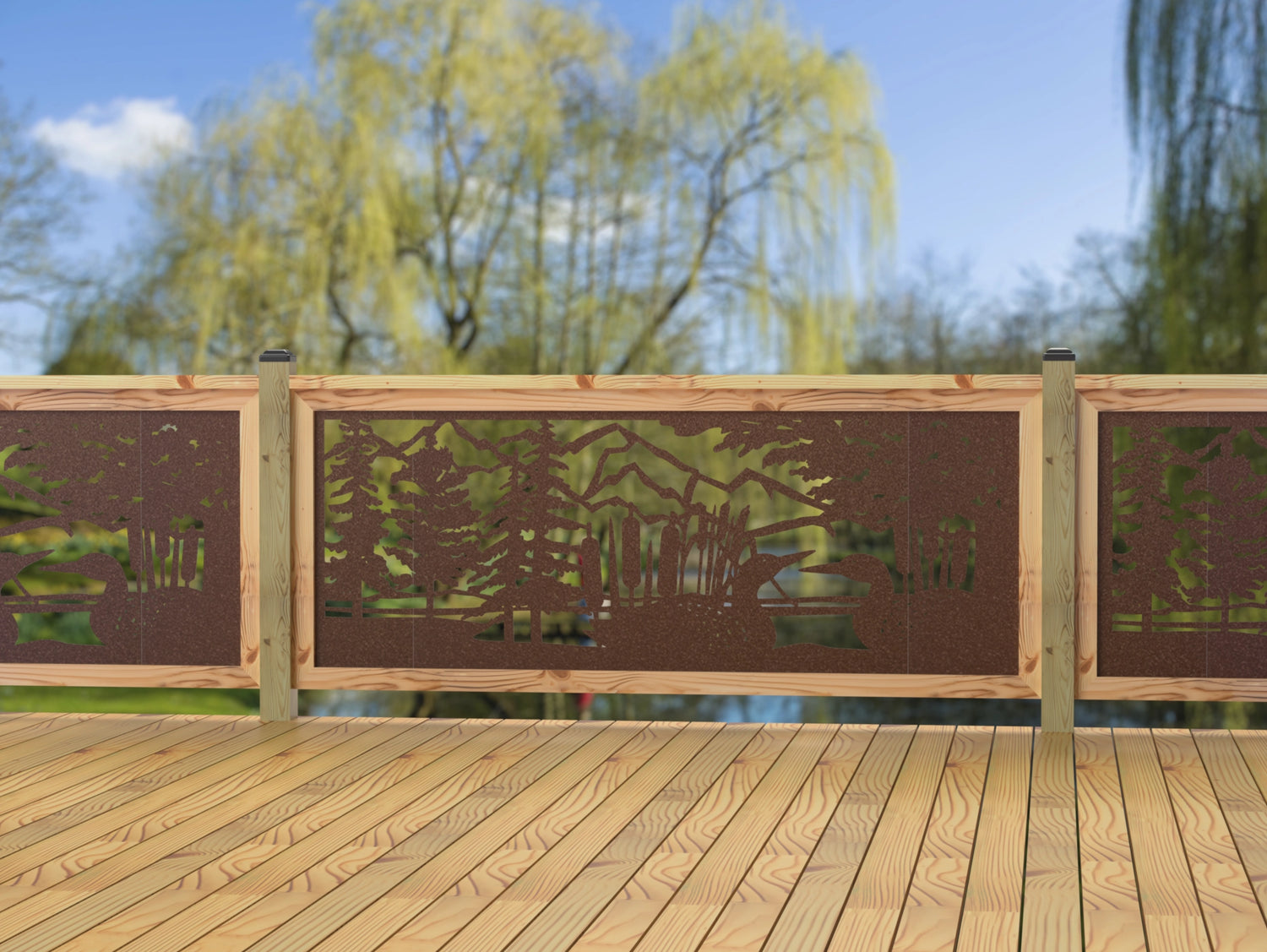 80"x30" - Duck Pond Fence/Gate Panel Insert - Madison Iron and Wood